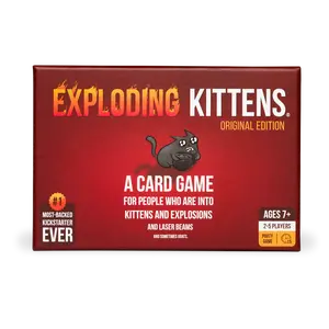Exploding Kittens Original Edition - Hilarious Games for Family Game Night - Funny Card Games for Ages 7 and Up - 56 Cards