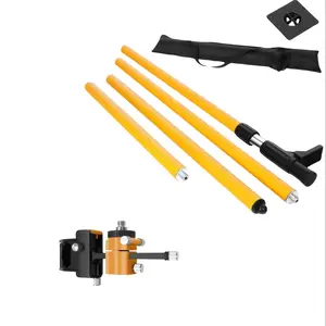 3.4 m/11.2 ft Professional Laser Level Pole with 1/4" x 20" Mount, Adjustable Telescopic Design for Rotary & Line Lasers, Includes 5/8"-11 Thread Adapter, Ideal for Precision Alignment & Leveling, Laser Level Accessories