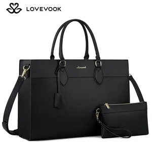 LOVEVOOK Laptop Tote Bag,Texture and Waterproof Vegan Leather, Minimalist Crossbody Shoulder Bags Perfect for Daily Use by Doctors,Teachers,Work Bags Women for Travel,Commuting,Everyday Bag,TikTokShopStockUp