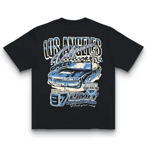 Mens Retro Auto Graphic Tee Soft Cotton Comfort Regular Fit Short Sleeve Casual Summer Street Style Top with Advanced Digital Printing Technology