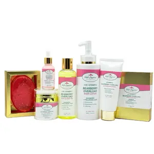 Bearberry Brightening and  glowing face and body set - With Bearberry , hyaluronic acid, Shea Butter for Moisture and Anti-Aging, even skin tone, remove hyperpigmentation Hydrating Moisturizer Moisturizing Skincare Cream