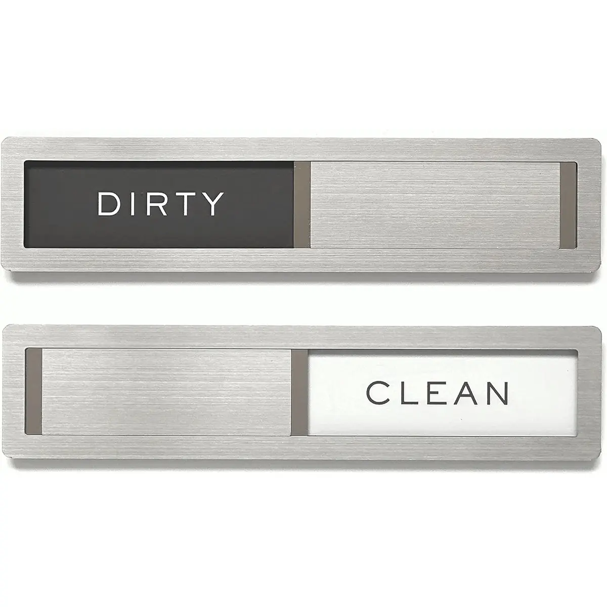 Dishwasher Clean-Dirty Magnet Sign - Zinc Alloy Rectangle Strong Magnet, Durable Home Kitchen Organizer Decor Accessory with Extra Adhesive Tapes for Dishwasher Door, Best Gift for Household Appliance Use