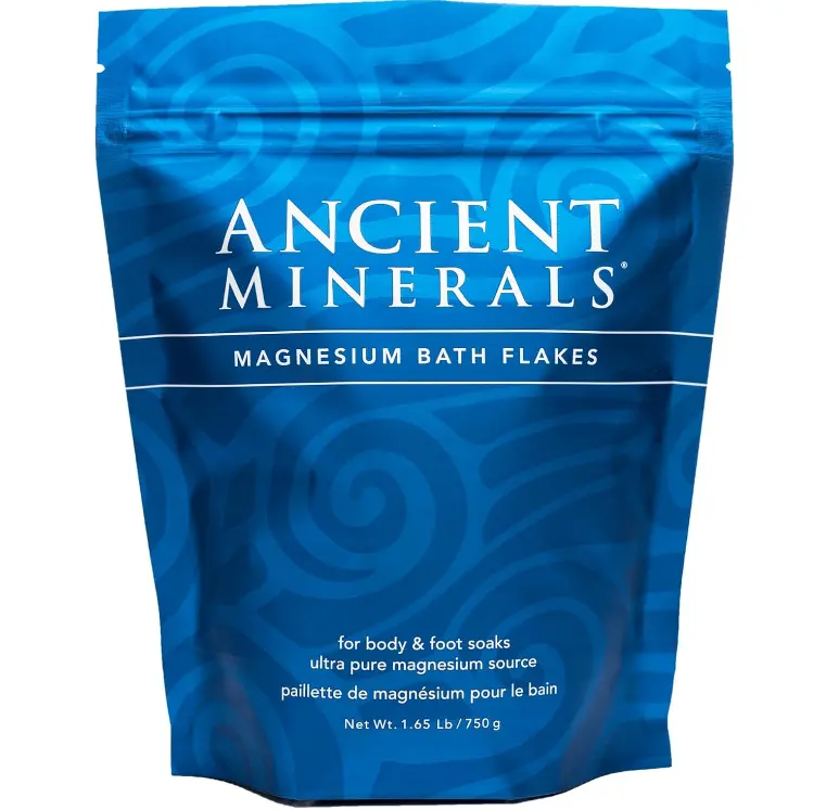Ancient Minerals Magnesium Bath Flakes of Pure Genuine Zechstein Chloride - Resealable Magnesium Supplement Bag That Will Outperform Leading Epsom Salts 1.65 lbs