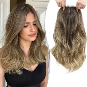 PANEWAY 18 Inch Loose Wavy Hair Topper for Women – Lightweight Clip-In Topper with Natural Scalp Look, Seamless Coverage & Volume for Everyday Wear