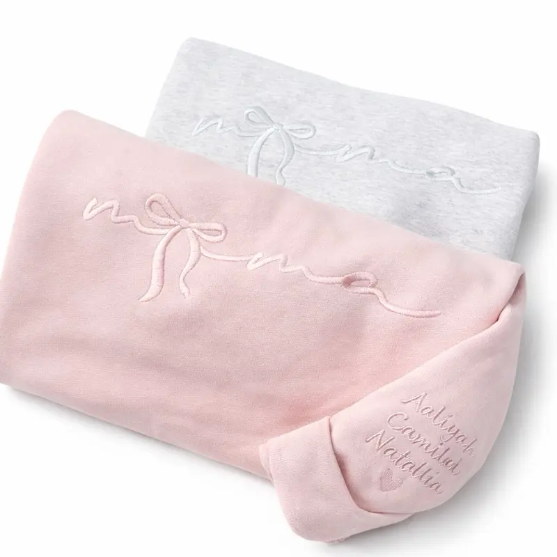 Mama Embroidered sweater with sleeve names unisex sweater Pullover Gifts