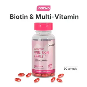 JOSEND Biotin Capsules for Women | Clinically Proven — Thicker Hair & Reduce Wrinkles & Fine Lines | With Vitamins A, C, D3, E & B Complex | 90 Ct