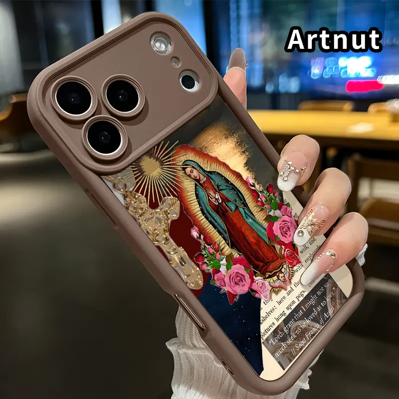 Case for iPhone 17 Pro Max Air Promax Virgin Mary Verses Pattern All Coverage Enhanced Camera Lens Protection Rugged Softcase Gift