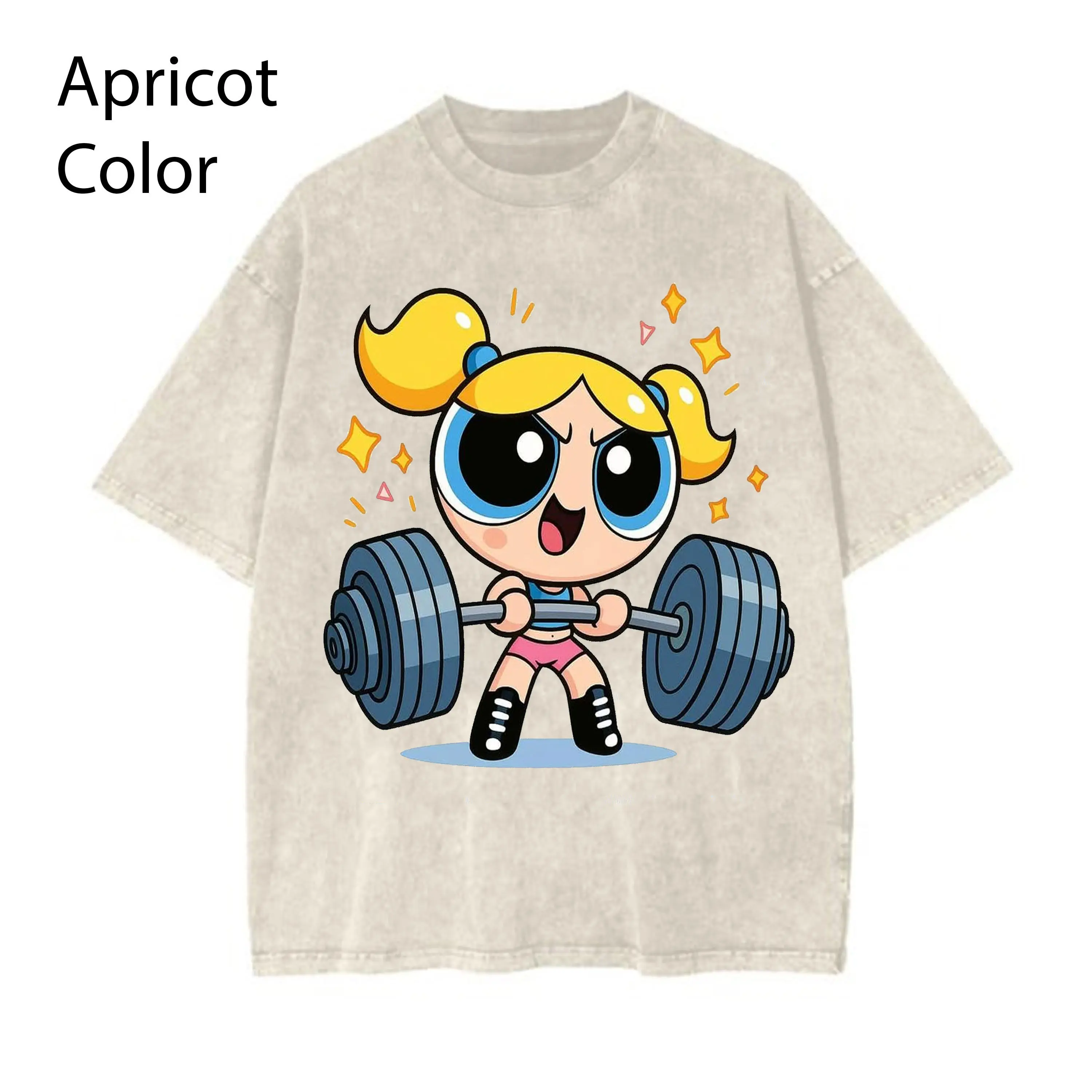 Cute #Powerpuffff Girls Buubleess Gym T-Shirt, Cute Weightlifting Cartoon Shirt, Cartoon Character Shirt, Unisex Graphic Tee, Heavy Lifting Shirt, Gym Shirt, Gift for Fan #Powerpuffff, Youth & Adult Shirt
