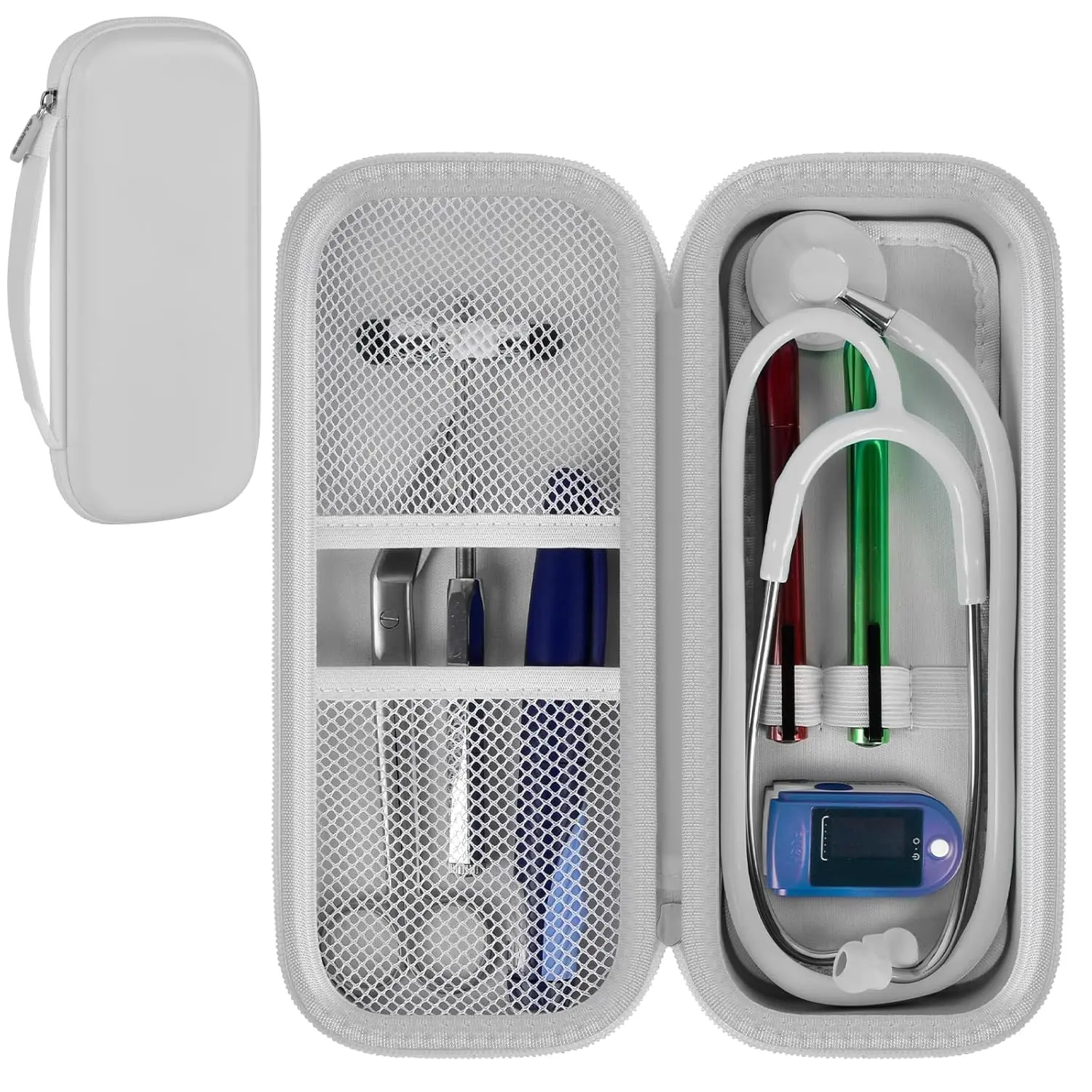 Stethoscope Case for 3M Littmann Classic III Monitoring/Lightweight II S.E/Cardiology IV Diagnostic/for MDF Acoustica Stethoscopes, Holder for Nurse Doctor Essentials & Medical Accessories, White