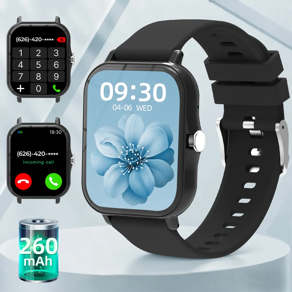 1.83-inch HD touchscreen smartwatch, wireless calling/dialing, multiple sports modes, call reminders and call rejection functions, wearable device suitable for both men and women, perfect gift for holidays or birthdays.