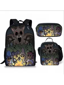 Bookbag Backpacks Schoolbag Set With  Lunch Box Bag and Pencil Case, Backpacks For Kids Boys Girls Children Teens, Gamer Bookbag, Gremlin Bag, Funny Bag, Large Travel Laptop Backpacks, Cute Versatile Backpack