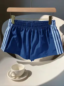 Deep Gym Shorts with Side Stripes, Lightweight Shorts, Breathable Quick-Dry Casual Running Gym Wear, Simple Versatile Design for Men & Women