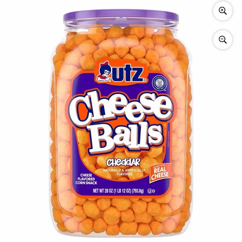 Utz Cheeseball Barrel, 28 oz.