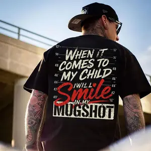 When It Comes To My Child I Will Smile In My Mugshot Shirt-Ver2, Sweatshirt, Menswear, Tops,Gift for Husband,  Unisex, Fabric, Streetwear