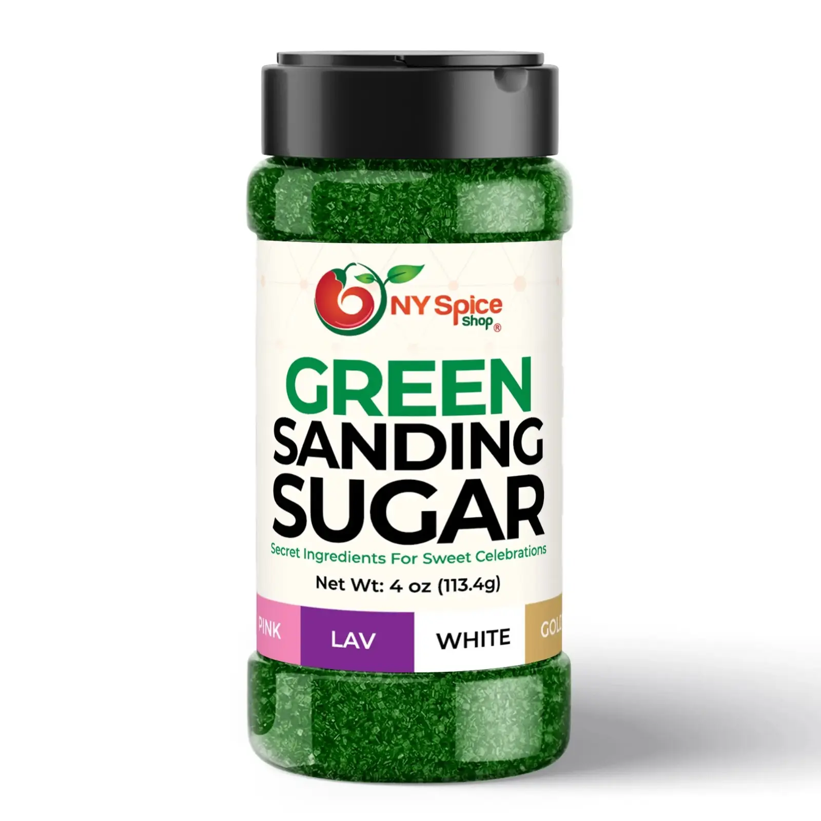 NY Spice Shop Green Sanding Sugar - Sweet Colorful Edible Sprinkles for Cookies, Baking, Ice Cream, Desserts & Crunchy Toppings - Bake