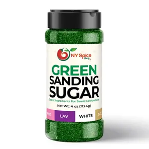 NY Spice Shop Green Sanding Sugar - Sweet Colorful Edible Sprinkles for Cookies, Baking, Ice Cream, Desserts & Crunchy Toppings - Bake