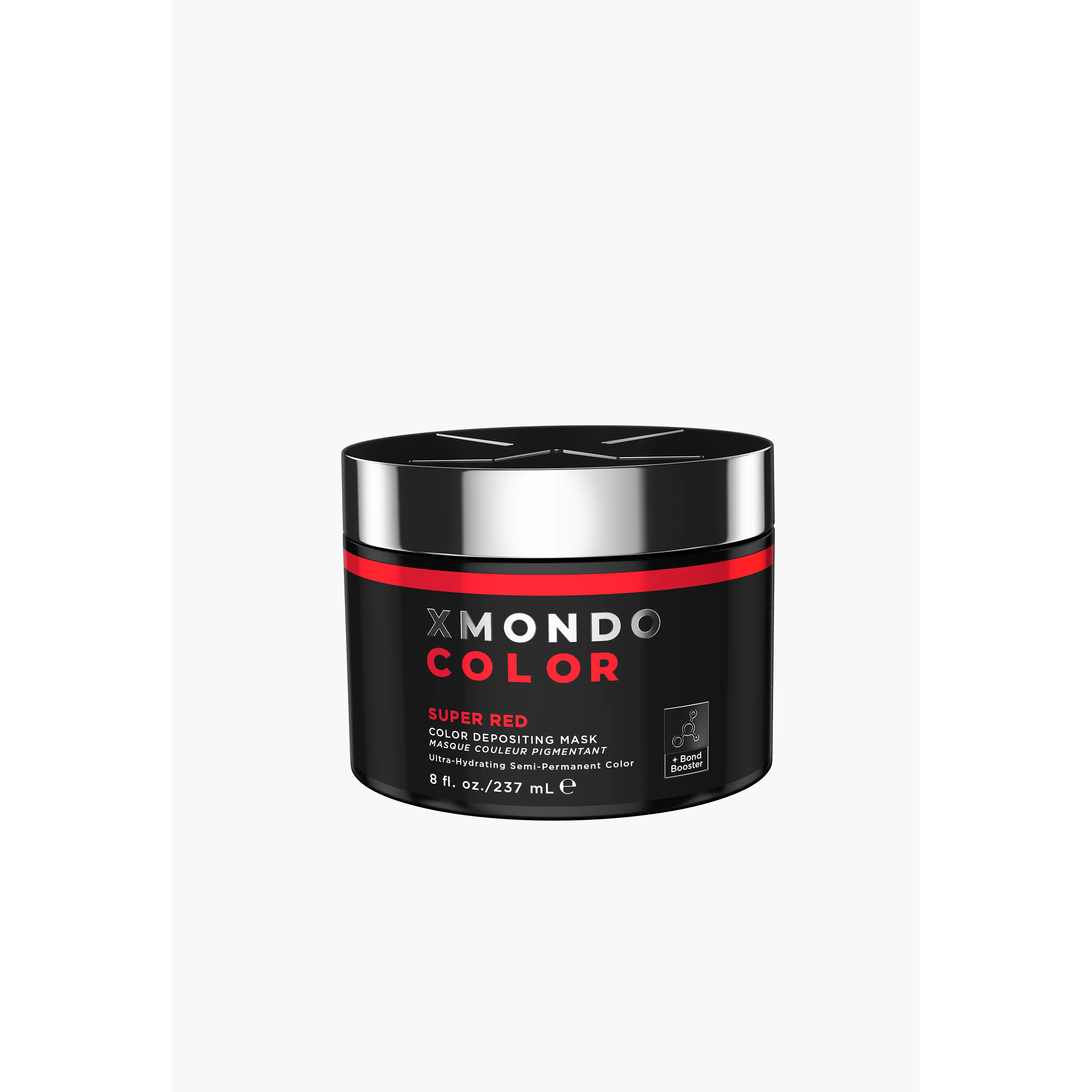 XMONDO Super Red Color Depositing Mask - 8 fl oz Semi Permanent Hair Color with Bond Booster & Hyaluronic Acid for Blonde Hair Care