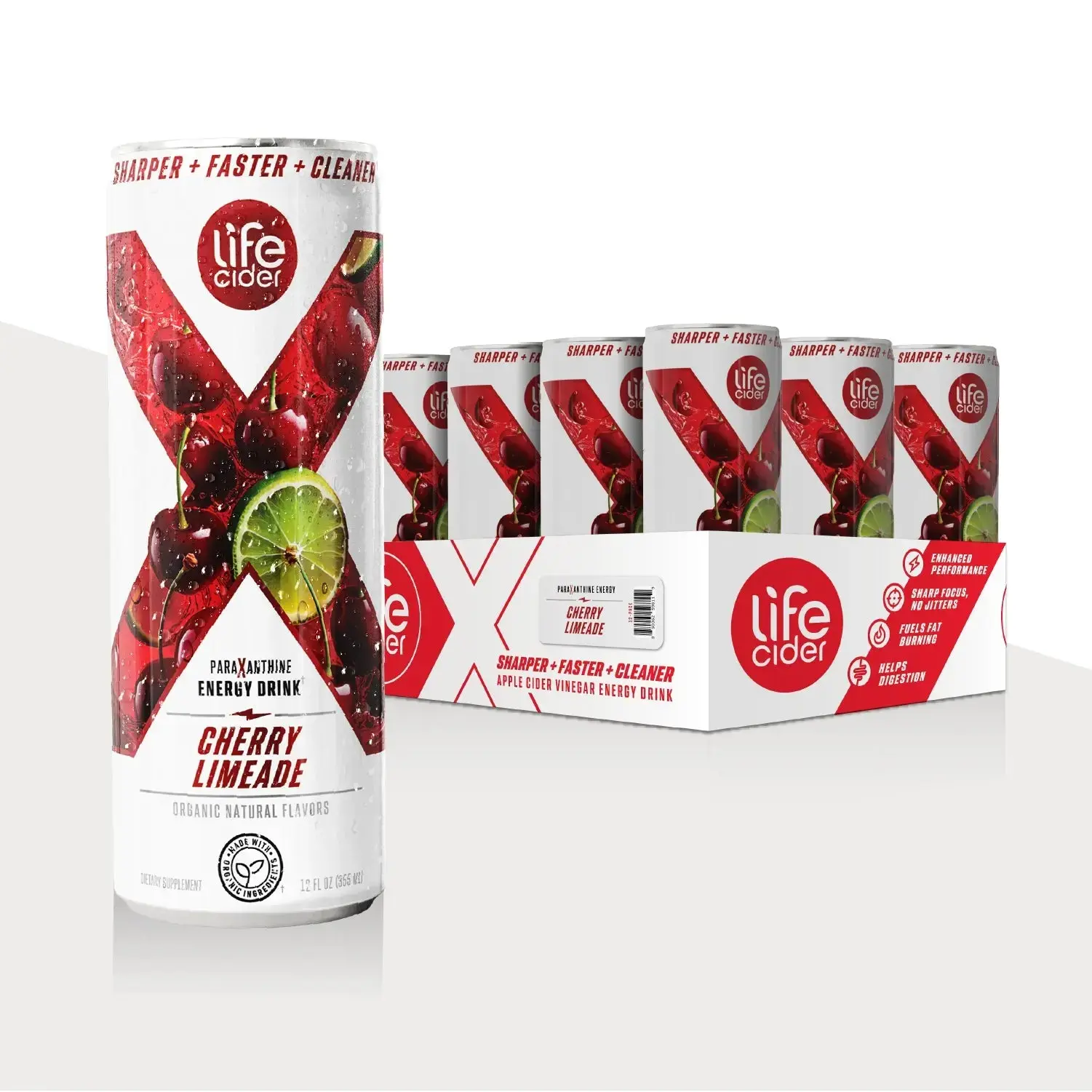 Life Cider X Energy Drink, Cherry Limeade, 12-Pack