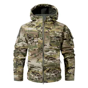 Men's Multi-Pocket Workwear Hooded Jacket, Fleece Waterproof Jacket, 9 Cl Menswear ose-Fitting Pockets Fleece Design. Menswear Coats Coats Tops Long Sleeve Operator Motocross Camo Camouflage Casual Navy Outdoorfun faux fur coat jackets fur coat