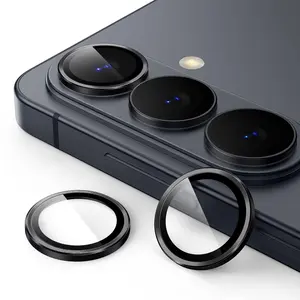 JETech Camera Lens Protector for Samsung Galaxy S26 phone Series, 9H Tempered Glass Metal Individual Ring Cover with Installation tray, HD Clear, 1 Set