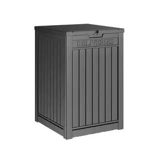 Plastic Outdoor Delivery Locker, Durable Package Storage Container with Safe Lock, Yard Patio Home Parcel Holder for Secure Deliveries