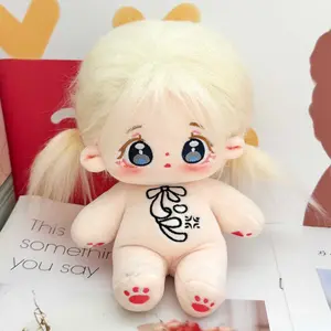1count, 20cm/7.87in plush doll portable set for going out, including a cute girl in a skirt, a storage bag with a keychain, and a set of doll beauty tools. It can cultivate children's love and serve as a gift for Children's Day, Christmas, and birthdays.