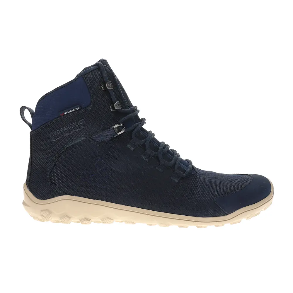 Vivobarefoot Mens Tracker Textile Iii Firm Ground Round Toe Hiking Hiking Sneakers Shoes - Blue