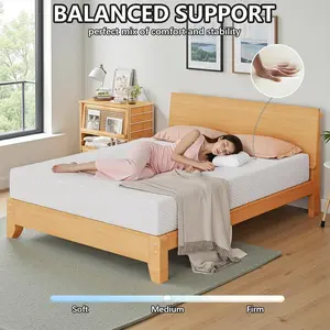 Gel Memory Foam Mattress, Bedroom Mattress, Boxed Memory Foam Mattress, Breathable Mattress, Glass Fiber-Free Features cooling gel foam and a removable, washable cover Provides pressure relief and medium support Available in Twin/TXL/Full/Queen sizes