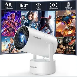 Mini Portable Projector, 1080P Full HD Home Theater Projector for Indoor Outdoor Movie Viewing