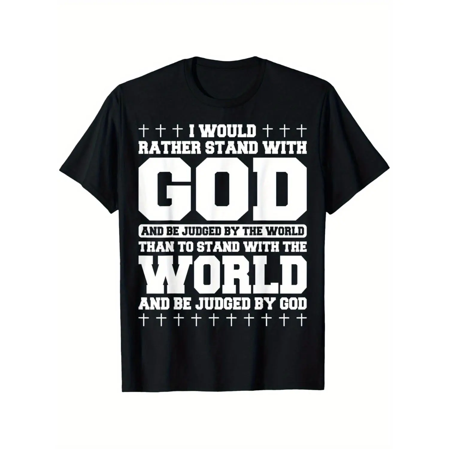 I Would Rather Stand With God Knight Templar T-Shirt, 100% Cotton Knight shirt for Men Dad, 220g Weight Cool Knight T-shirt, Knight Shirts, Casual Short Sleeve Crew Neck T-shirt, Men'S Clothing for Summer Outdoor S-XXXL-Gifts for