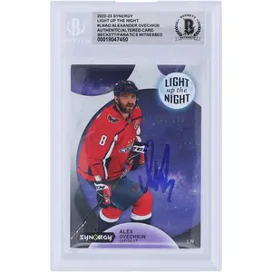 Alexander Ovechkin Washington Capitals Autographed 2022-23 Upper Deck Synergy Light Up The Night #LN-AO #/899 Beckett Fanatics Witnessed Authenticated Card - Fanatics Authentic Certified