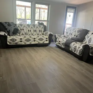 Boho Style Geometric Pattern Quilted Sofa Cover, Soft Comfortable Dustproof Sofa Protector, Sofa Cushion Cover for Home Living Room, Bedroom, Hotel & Dormitory #GLOBAL PICKS