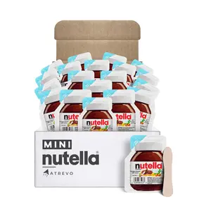 Nutella Mini Snack Pack to Go - 20 Single Cups (0.5 Oz Each) with 80 Calories per Cup, Includes 20 Eco-Friendly Wooden Spoons, Chocolate