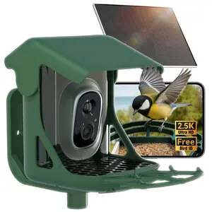 Solar Bird Feeder Camera for Backyard, Smart Birdhouse with 2.5K HD Live View, Free AI Bird Identification & Motion Alerts, Outdoor Wildlife Feeder with Solar Panel, Automatic Bird Recognition, Phone App Monitoring, Gift for Bird Lovers – CINMOORE outdoor