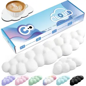 Cloud Wrist Rest for Computer Keyboard Arm Wrist Rest with Non-Slip Base Extended Rest  Memory  for Keyboard and  Typing , Office, Gaming, Computer