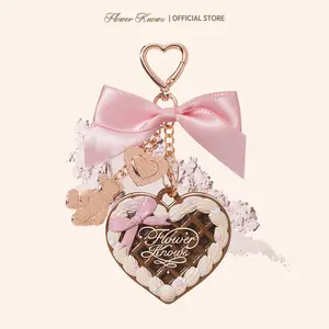 Flower Knows The Sweetie Bear Collection Mini Setting Powder - Travel Size, Package Hanging, Oil-Control, Color Correcton