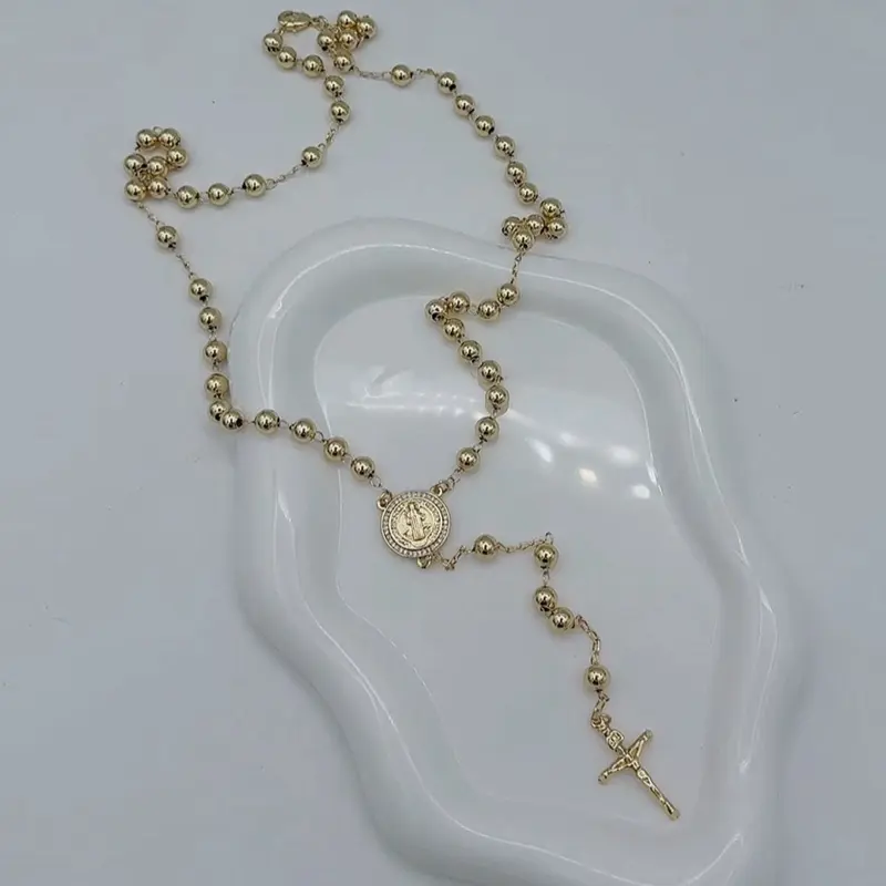 Rodriguezjewelry # 3701 Rosary (6mm) 17 inch
