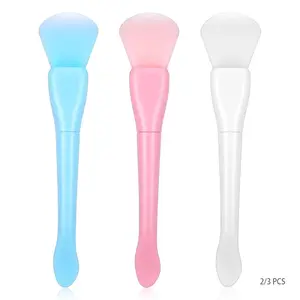 ✨ Skin-Friendly Silicone Mask Brush Dual-Ended Applicator | Portable Soft-Head Design | Multi-Purpose Use for Creams, Lotions, Masks, Mud, and Scrubs | 3 Color Options Available