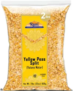 Rani Yellow Peas Split, Dried (Vatana, Matar) 32oz (2lbs) 908g ~ All Natural | Vegan | Gluten Friendly | Kosher | Product of USA