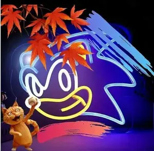 LED Neon Lights Hedgehog Gaming Neon Sign Home Wall Decorations Man Cave Room Wall Decor Gift for Teenage Boys, Home Wall Decorations, Party Decorations, Suitable for LED signs holiday