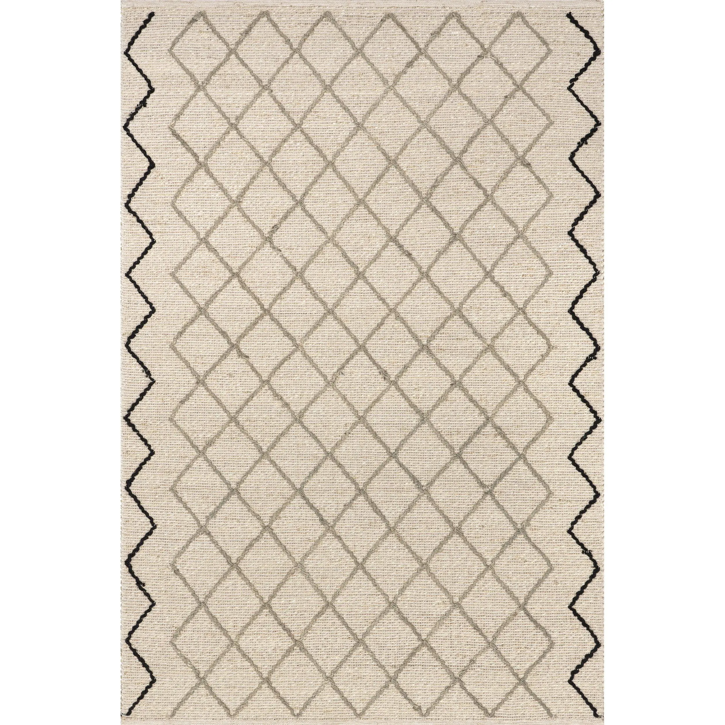 Handwoven Undyed Seagrass and Jute Blend Fibers Area Rug - Asa Trellis, Farmhouse Style, Rustic Rectangle, with Area Rug Cleaning Guidance for Farmhouse Style Home