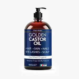 Organic Golden Castor Oil – Hair Growth, Lash & Brow Care, Skin & Nail Nourishment | 500ml