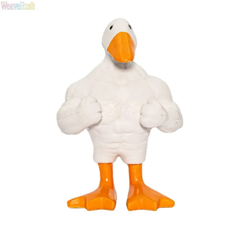Funny Magnetic Resin Duck Fridge Magnet - Hercules Look Figure, Magnetic Resin Craft Decoration for Home Fridge, Indoor Home Office Desk Decor, Bag Charm Accessory, Fridge Magnets, Indoors