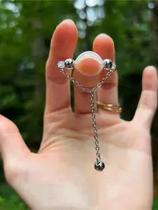 Non Piercing Nipple Silicone Noose, Adjustable Nipple Jewelry, Fake Body Piercing Chains, Non Pierced Fake Nipple Rings for Women