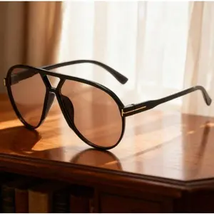 Fashion Letter T Sunglasses Premium Sense Oval American Men's Sunglasses