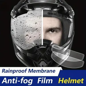 Motorcycle Helmet Waterproof Lens Film, Universal Rain & Fog Protection Film Transparent Lens Sticker Helmet Anti Fog Film Visor Shield Rainproof Len Motorcycle Accessories