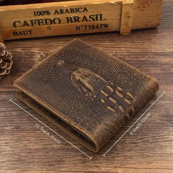 Dragon Skin Brown Wallet - RFID Blocking, Credit Card ID, Bifold, GOT Gift
