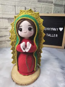 Handmade Crochet Virgin Mary Doll Amigurumi Religious Gift Decor (20CM )