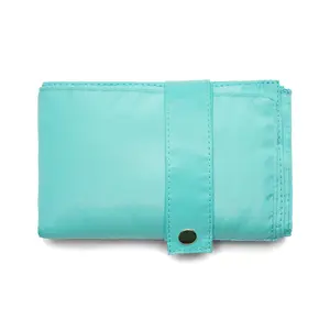 Miss Fong × MOMINSIDE Portable Changing Pad - Waterproof, Lightweight, and Foldable Diaper Changing, Newborn Shower Gifts (Teal 27” x 17.5”)
