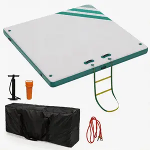 Inflatable Floating Dock for Lakes, Thick Lake Floats for Adults, Non-Slip Air Dock Platform with Portable Carrying Bag, Floating Platform Island for Pool Beach Ocean